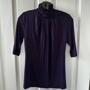 Banana Republic Deep Purple Cowl Neck Blouse